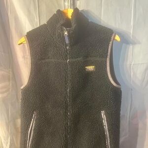 L.L. Bean Black Sherpa Vest